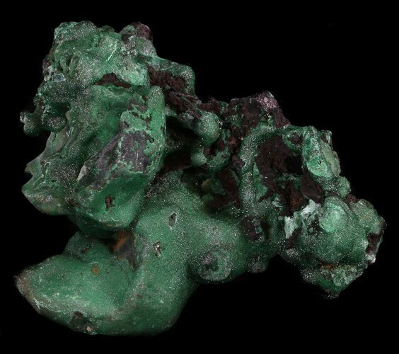 Dark Green Chrysocolla Crystals - Zaire #35642